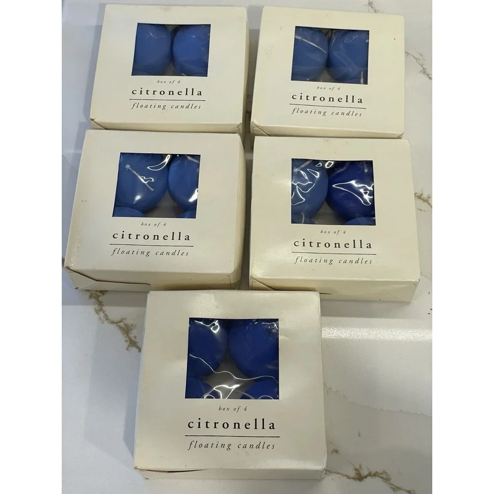 Pier 1 Citronella Floating Candles 4 Pack Blue Lot‎ of 5 Packs New Old Stock